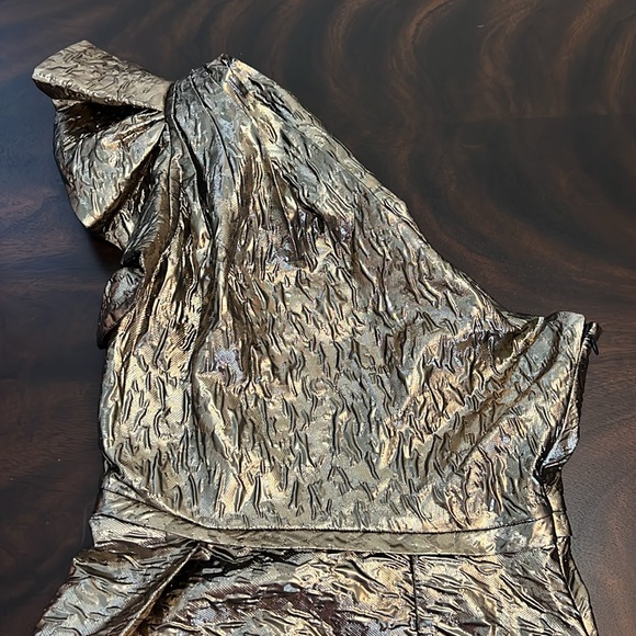 Antonio Melani Bridgett Jacquard One Shoulder Asymmetrical A-Line Dress - Picture 6 of 12